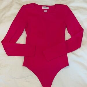 Aritzia Babaton Hot Pink Bodysuit